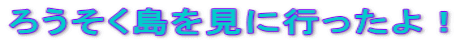ろうそく島を見に行ったよ！